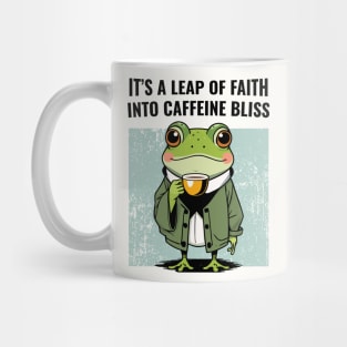Frog Drinking Coffee Mug